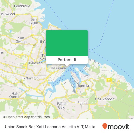 Mappa Union Snack Bar, Xatt Lascaris Valletta VLT