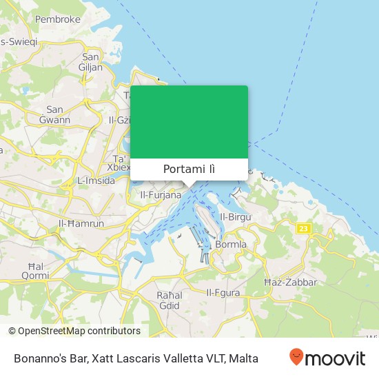 Mappa Bonanno's Bar, Xatt Lascaris Valletta VLT