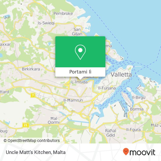 Mappa Uncle Matt's Kitchen, Xatt l-Imsida Msida MSD