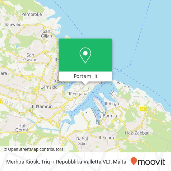 Mappa Merhba Kiosk, Triq ir-Repubblika Valletta VLT