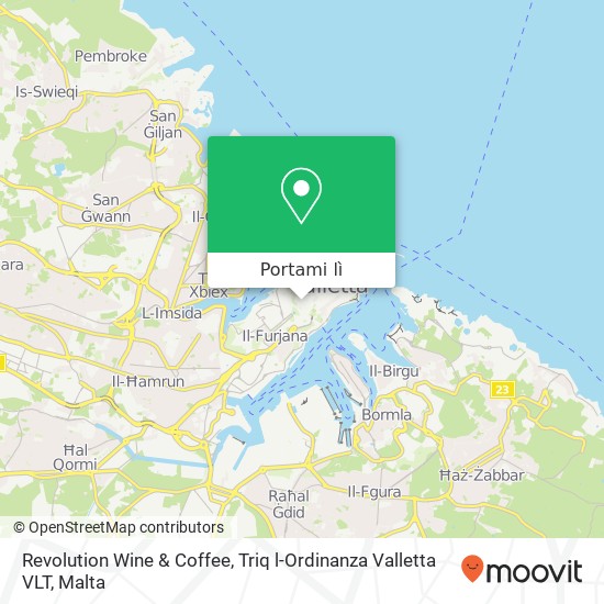 Mappa Revolution Wine & Coffee, Triq l-Ordinanza Valletta VLT