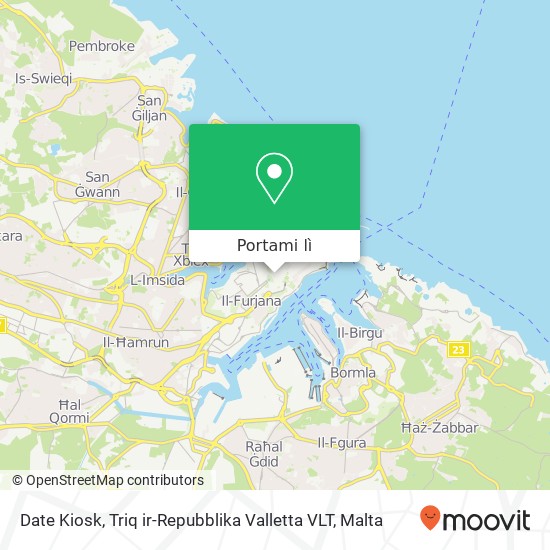 Mappa Date Kiosk, Triq ir-Repubblika Valletta VLT