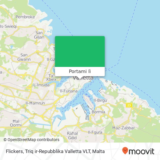 Mappa Flickers, Triq ir-Repubblika Valletta VLT