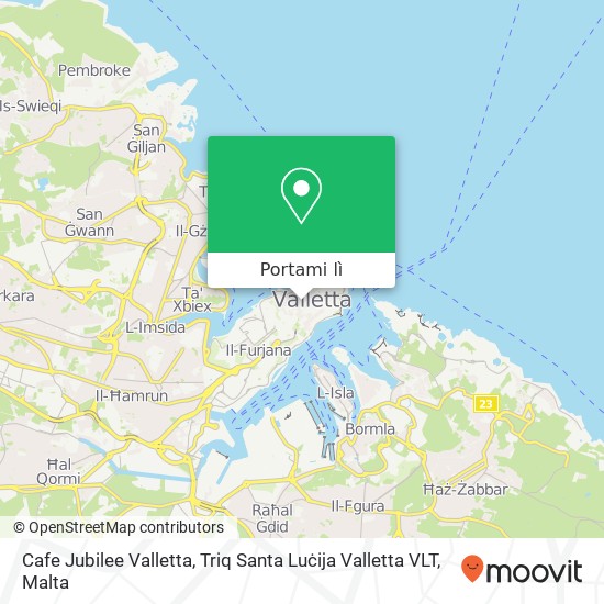 Mappa Cafe Jubilee Valletta, Triq Santa Luċija Valletta VLT