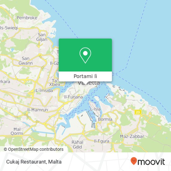 Mappa Cukaj Restaurant, Triq ir-Repubblika Valletta VLT