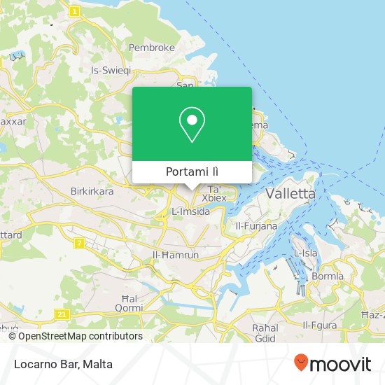 Mappa Locarno Bar, Triq C. De Brocktorff Msida MSD
