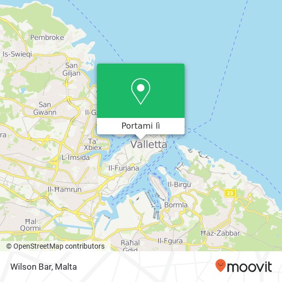 Mappa Wilson Bar, Triq Santa Luċija Valletta VLT