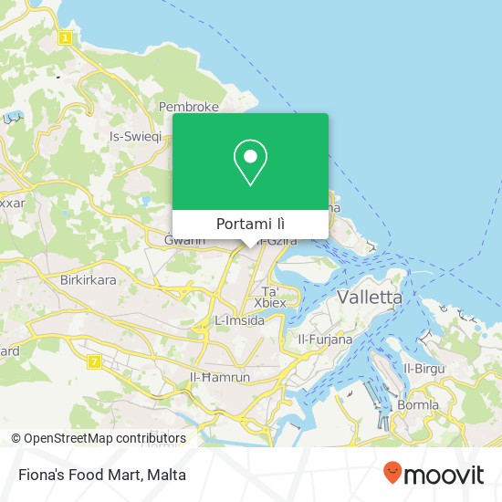 Mappa Fiona's Food Mart, Misraħ Turu Ċolombo Gżira GZR