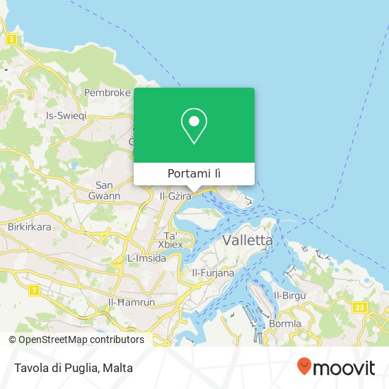 Mappa Tavola di Puglia, Triq ix-Xatt Sliema SLM