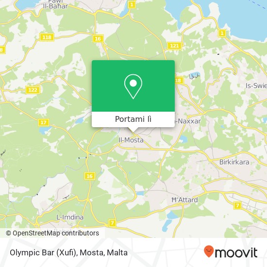 Mappa Olympic Bar (Xufi), Mosta, Triq il-Kostituzzjoni Mosta MST