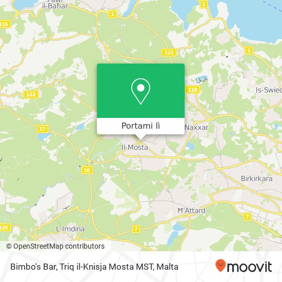 Mappa Bimbo's Bar, Triq il-Knisja Mosta MST