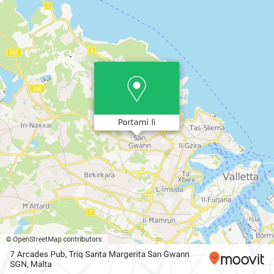 Mappa 7 Arcades Pub, Triq Santa Margerita San Ġwann SGN