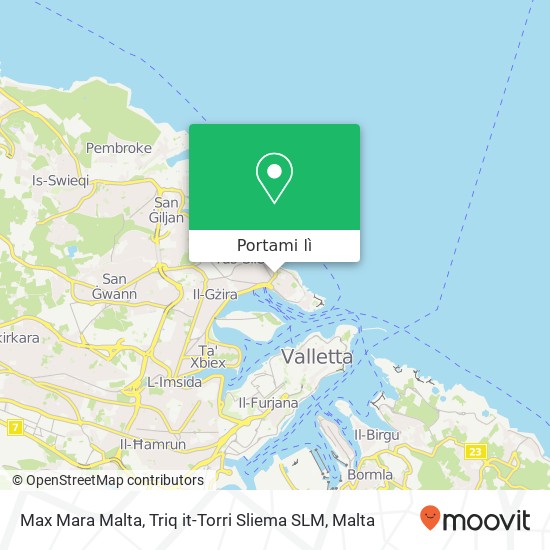 Mappa Max Mara Malta, Triq it-Torri Sliema SLM