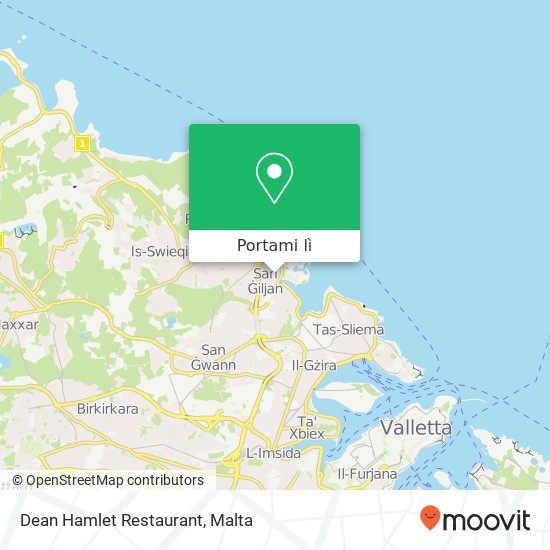 Mappa Dean Hamlet Restaurant, Sqaq il-Lunzjata San Ġiljan STJ