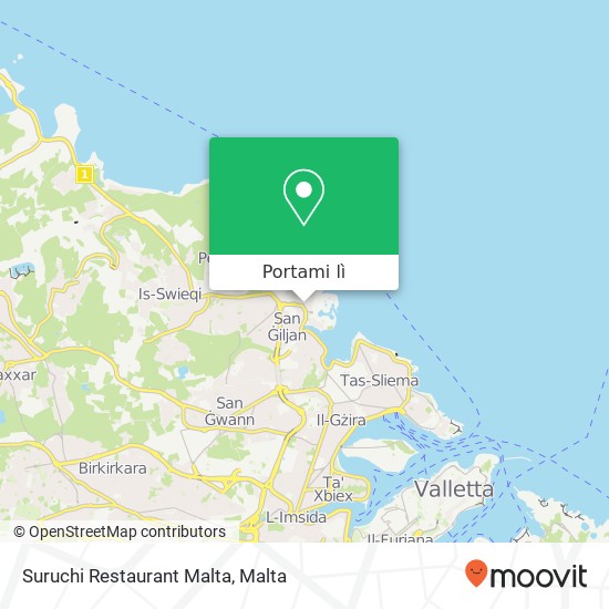 Mappa Suruchi Restaurant Malta, Triq Ball San Ġiljan STJ