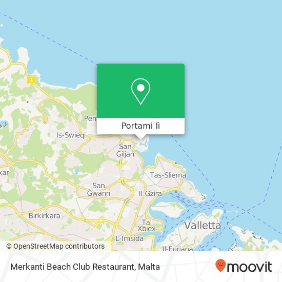 Mappa Merkanti Beach Club Restaurant, Vjal Portomaso San Ġiljan STJ