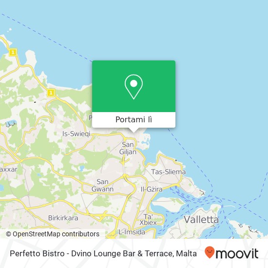 Mappa Perfetto Bistro - Dvino Lounge Bar & Terrace, Triq il-Wilġa San Ġiljan STJ