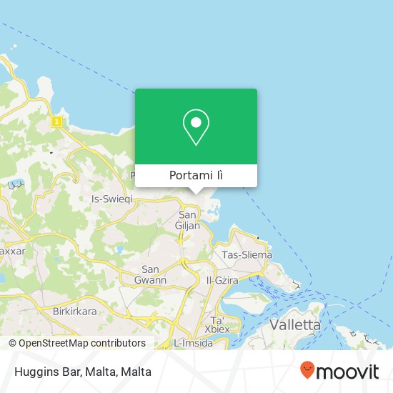 Mappa Huggins Bar, Malta, Trejqet id-Dragunara San Ġiljan STJ