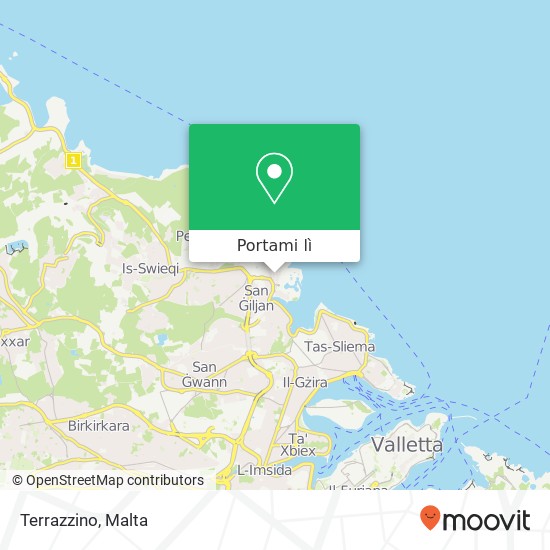 Mappa Terrazzino, Triq Paċeville San Ġiljan STJ