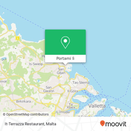 Mappa It-Terrazza Restaurant, Triq Paċeville San Ġiljan STJ
