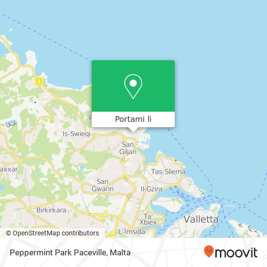 Mappa Peppermint Park Paceville, Triq il-Wilġa San Ġiljan STJ