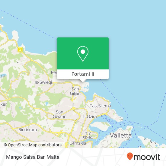 Mappa Mango Salsa Bar, Triq il-Knisja San Ġiljan STJ