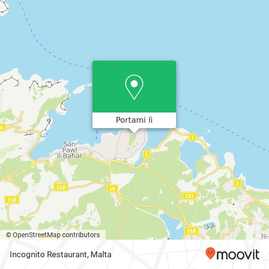 Mappa Incognito Restaurant, Triq Domenico De Nizza San Pawl il-Baħar SPB