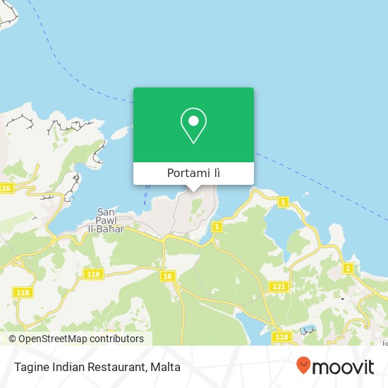 Mappa Tagine Indian Restaurant, Triq it-Turisti San Pawl il-Baħar SPB