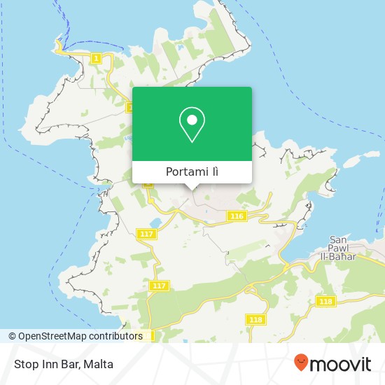 Mappa Stop Inn Bar, Triq San Publju Mellieħa MLH