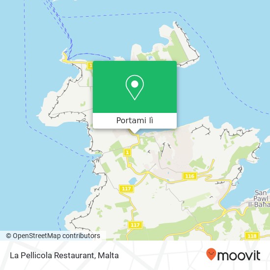 Mappa La Pellicola Restaurant, Triq il-Marfa Mellieħa MLH
