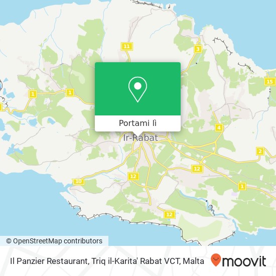 Mappa Il Panzier Restaurant, Triq il-Karita' Rabat VCT