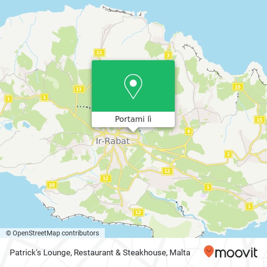Mappa Patrick's Lounge, Restaurant & Steakhouse, Triq l-Ewropa Rabat VCT