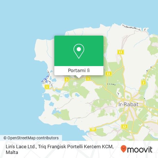 Mappa Lin's Lace Ltd., Triq Franġisk Portelli Kerċem KCM