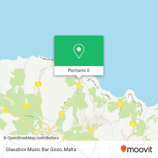 Mappa Glassbox Music Bar Gozo, Triq San Ġużepp Żebbuġ MFN
