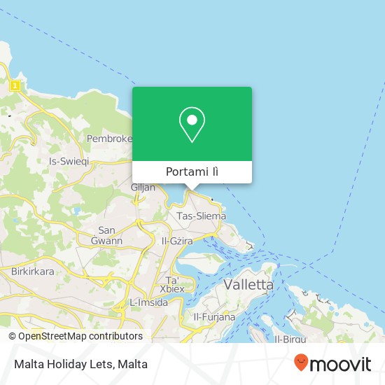 Mappa Malta Holiday Lets