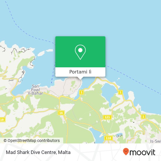 Mappa Mad Shark Dive Centre