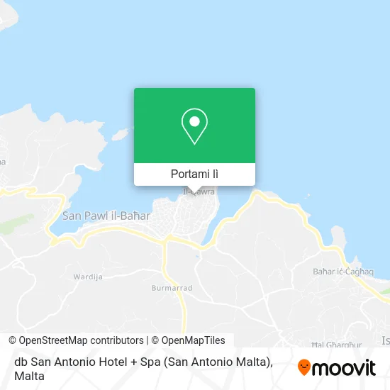 Mappa db San Antonio Hotel + Spa (San Antonio Malta)
