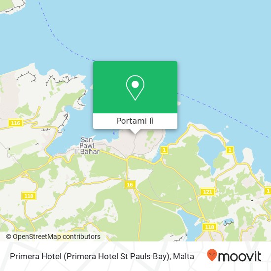 Mappa Primera Hotel (Primera Hotel St Pauls Bay)