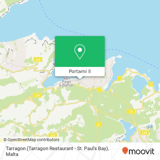Mappa Tarragon (Tarragon Restaurant - St. Paul's Bay)