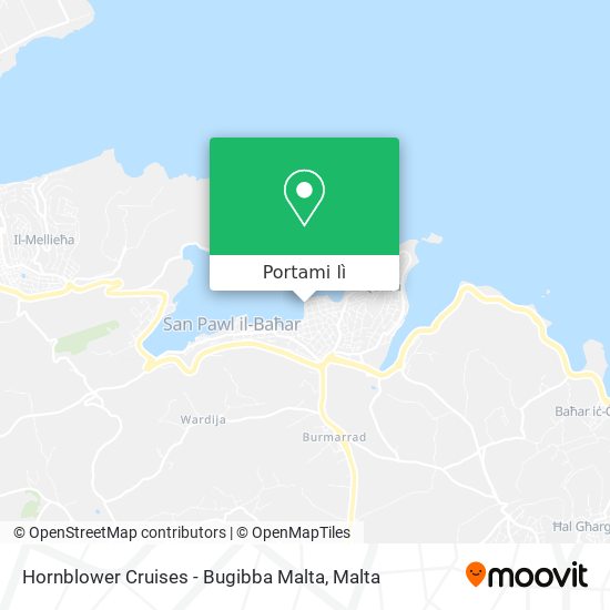 Mappa Hornblower Cruises - Bugibba Malta