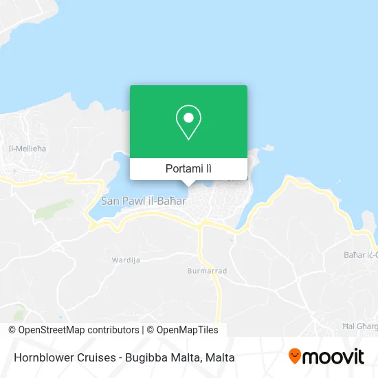Mappa Hornblower Cruises - Bugibba Malta