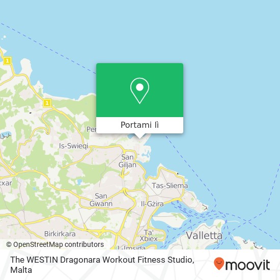 Mappa The WESTIN Dragonara Workout Fitness Studio