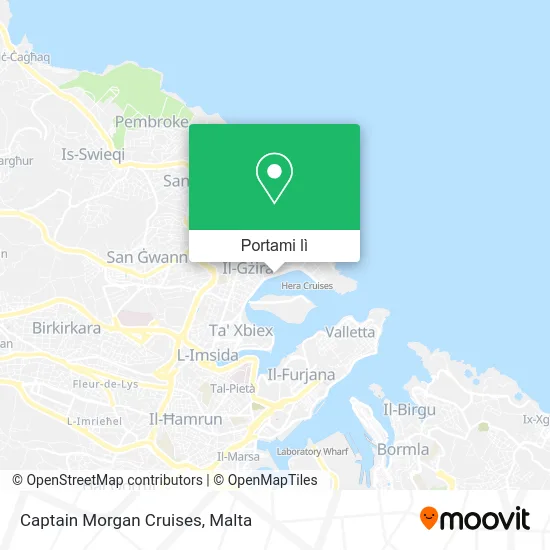 Mappa Captain Morgan Cruises