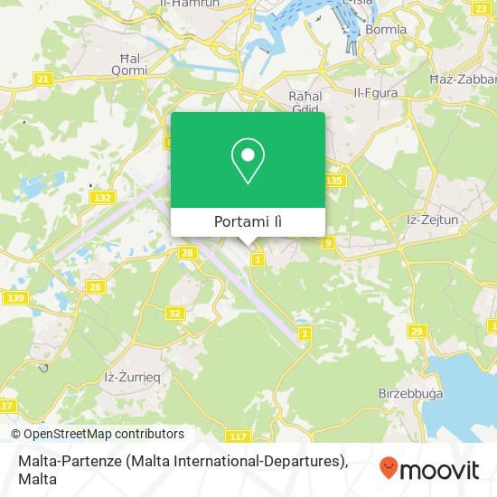 Mappa Malta-Partenze (Malta International-Departures)