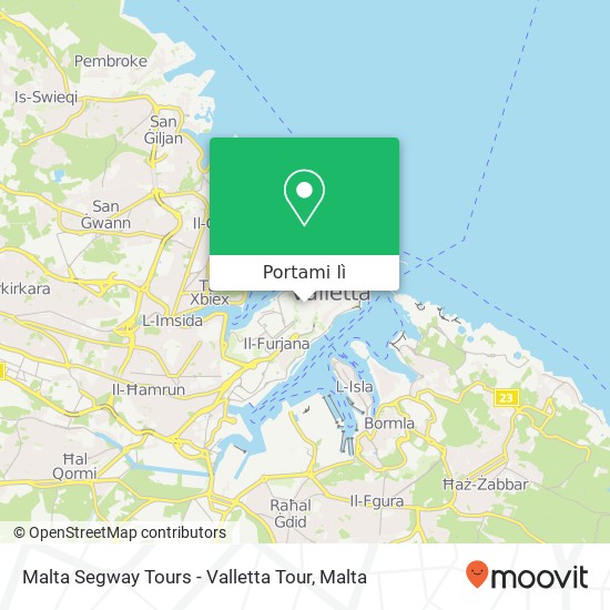 Mappa Malta Segway Tours - Valletta Tour