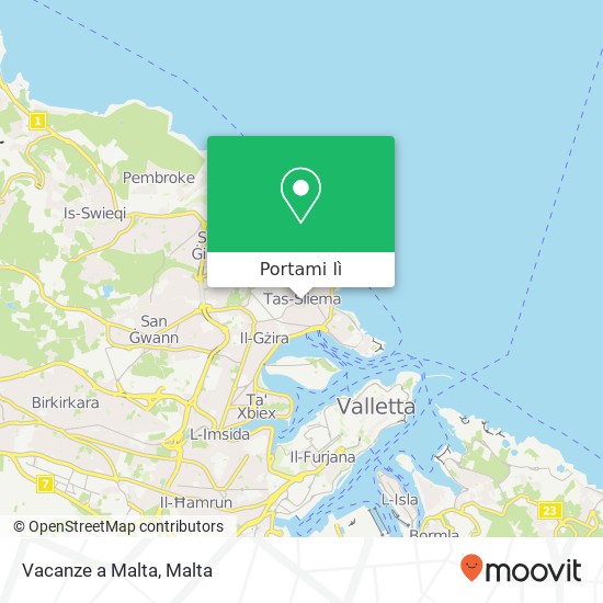 Mappa Vacanze a Malta