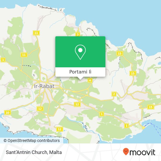 Mappa Sant’Antnin Church