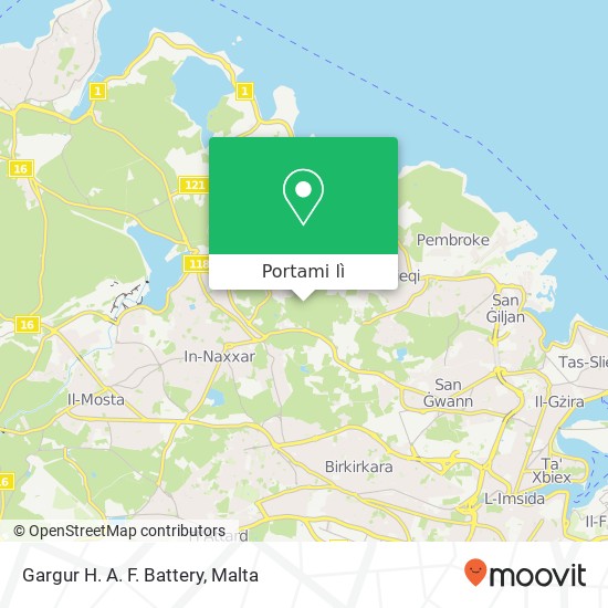 Mappa Gargur H. A. F. Battery