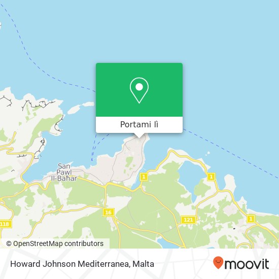 Mappa Howard Johnson Mediterranea