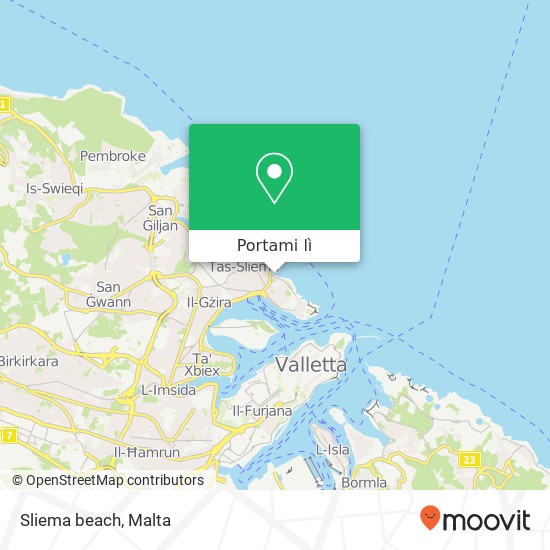 Mappa Sliema beach